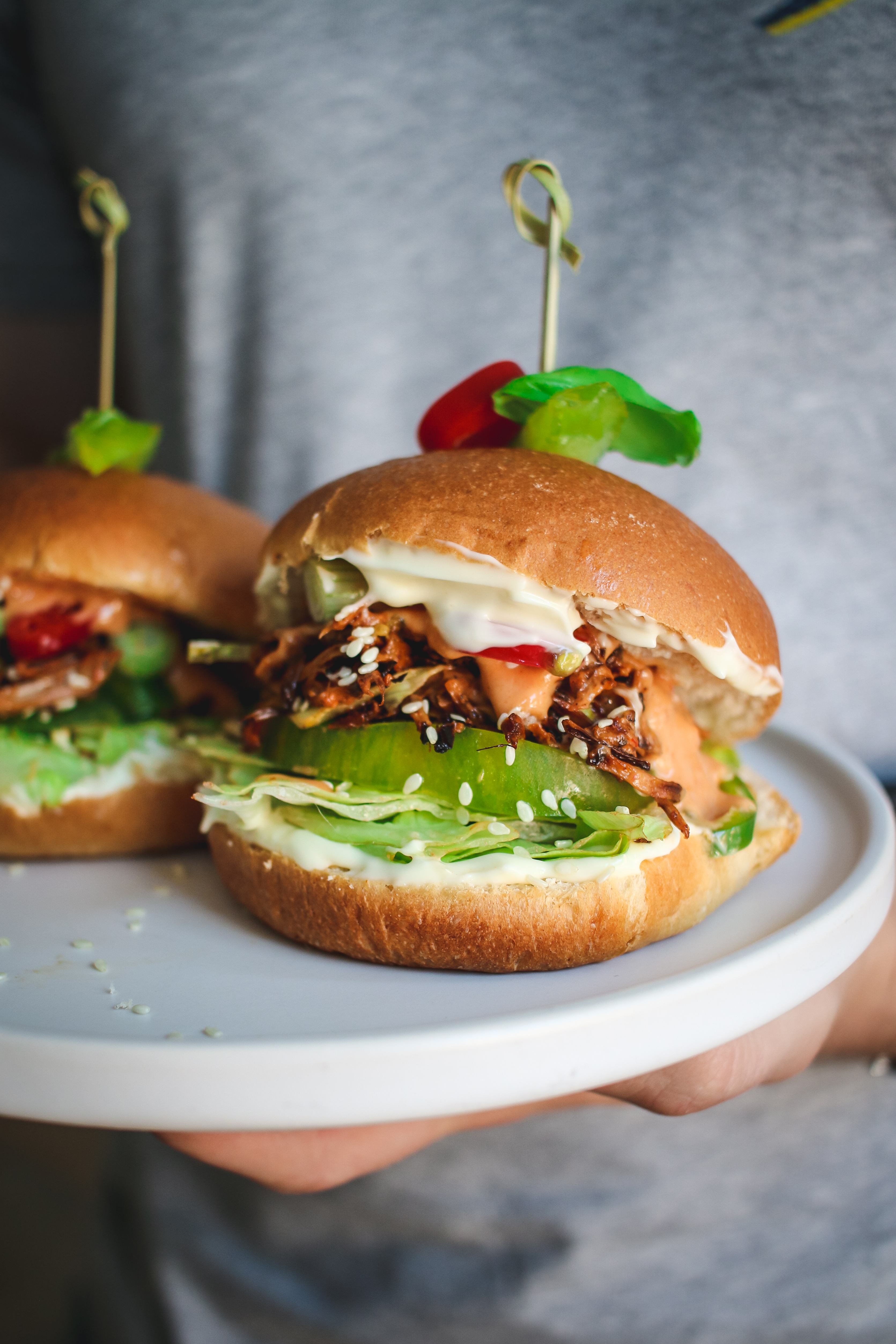 bbq jackfruit burger