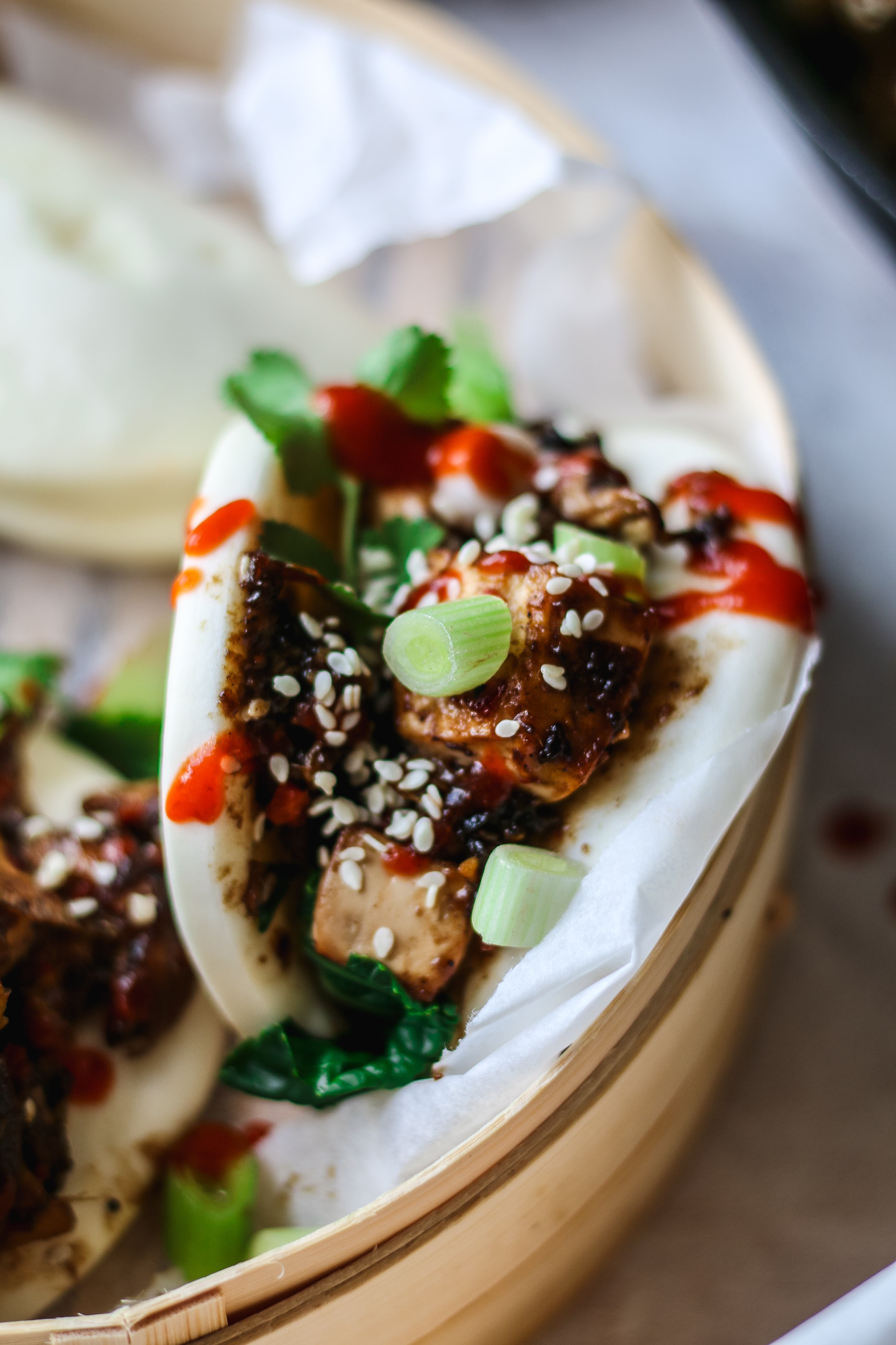 vegan sticky bao bun