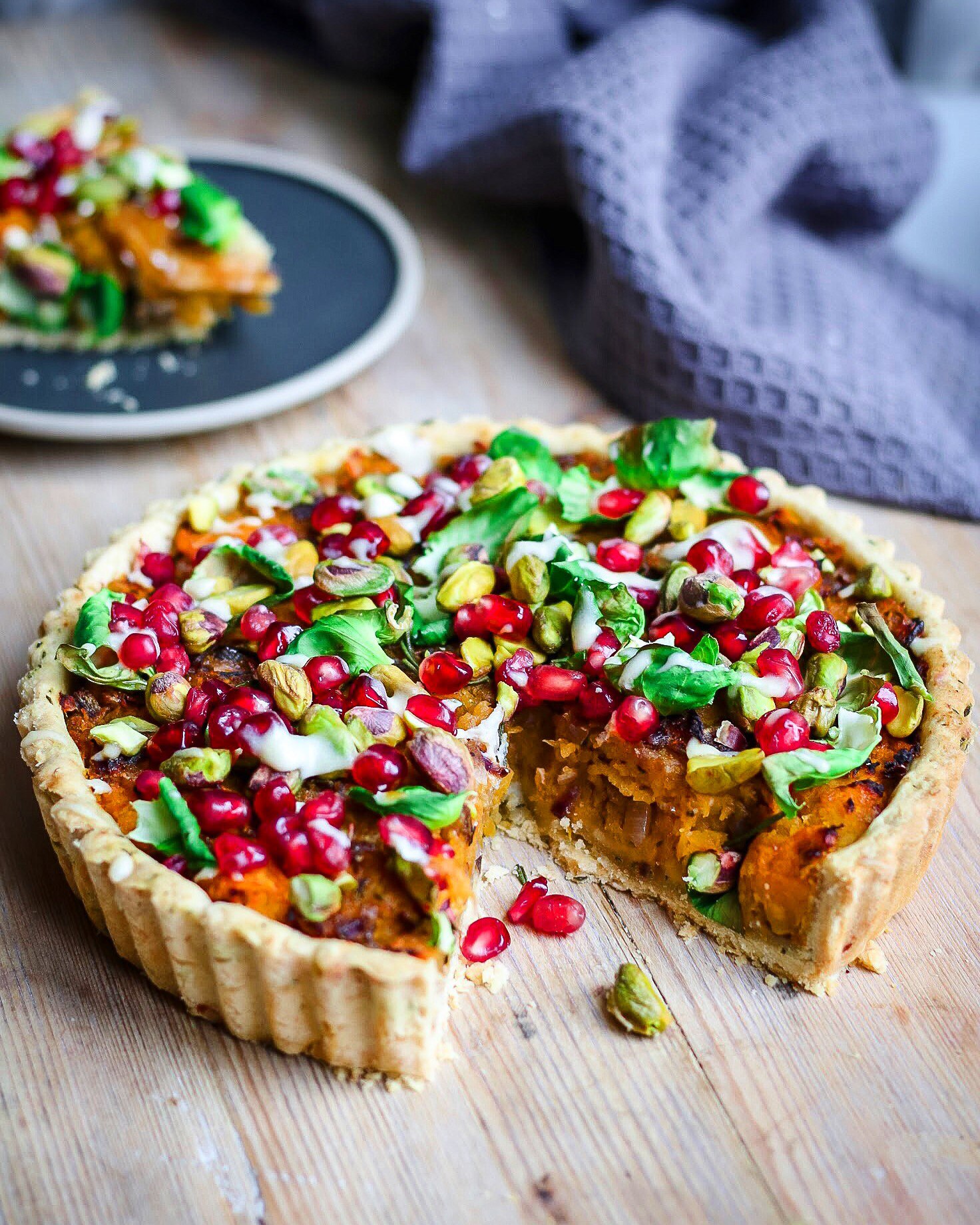 butternut and chestnut tart christmas