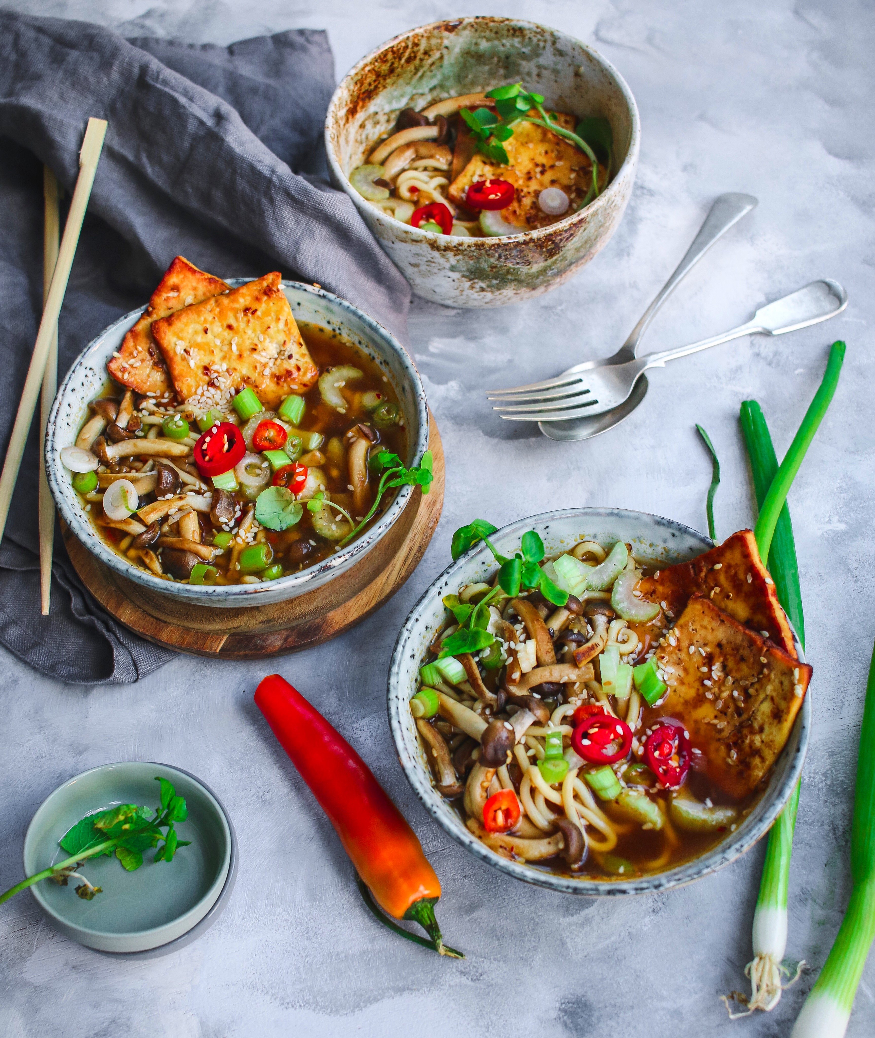 shimeji mushroom vegan ramen