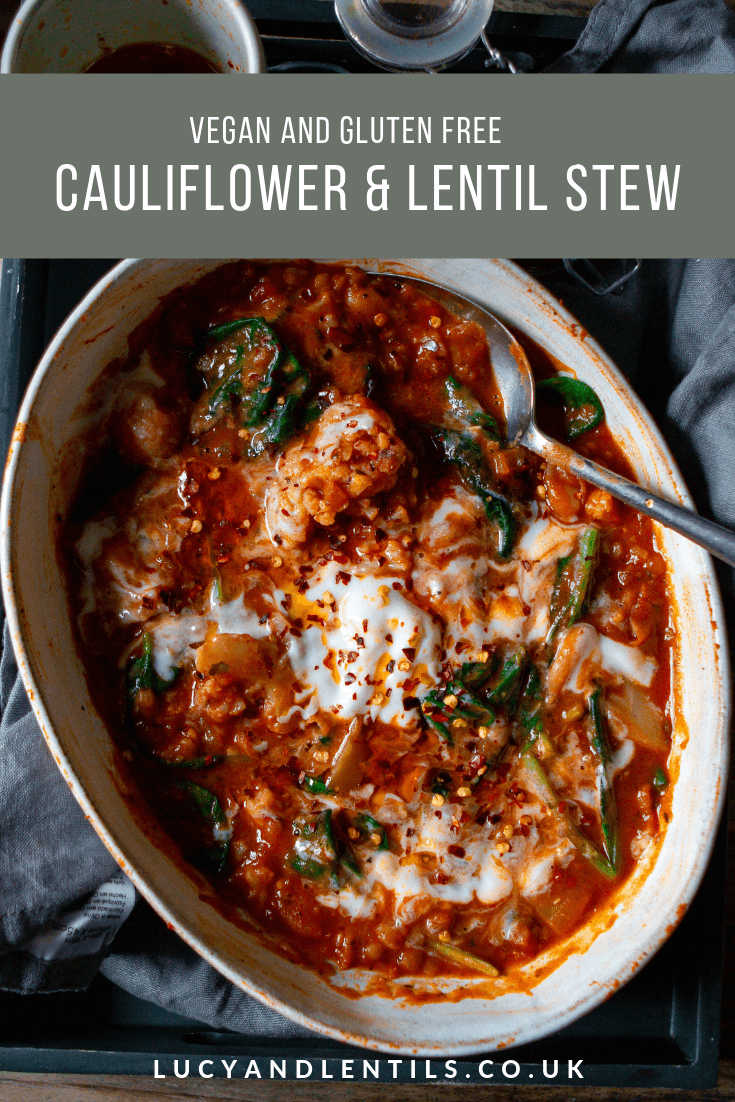 cauliflower and lentil stew