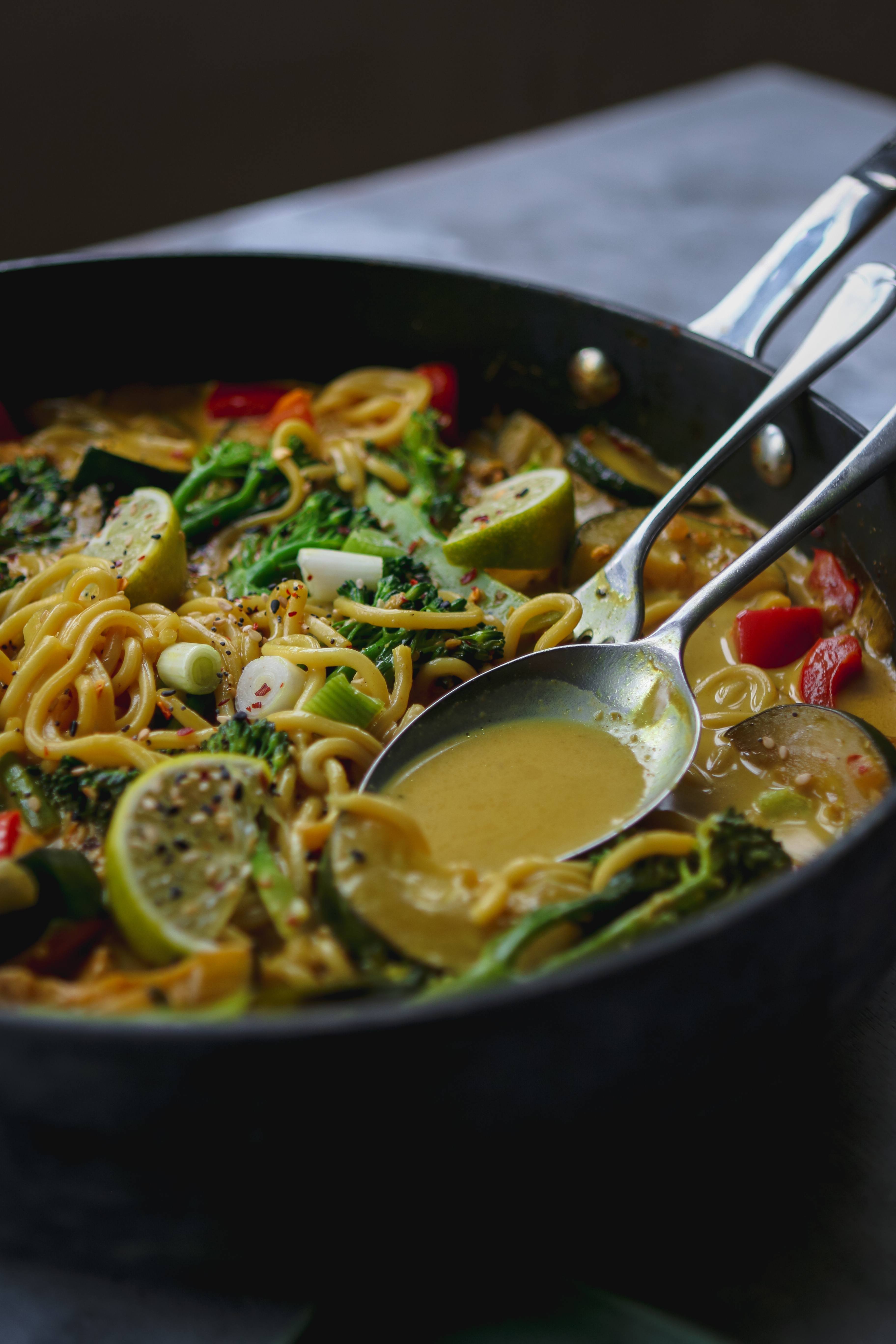 ginger noodle curry vegan lucy and lentils recipe