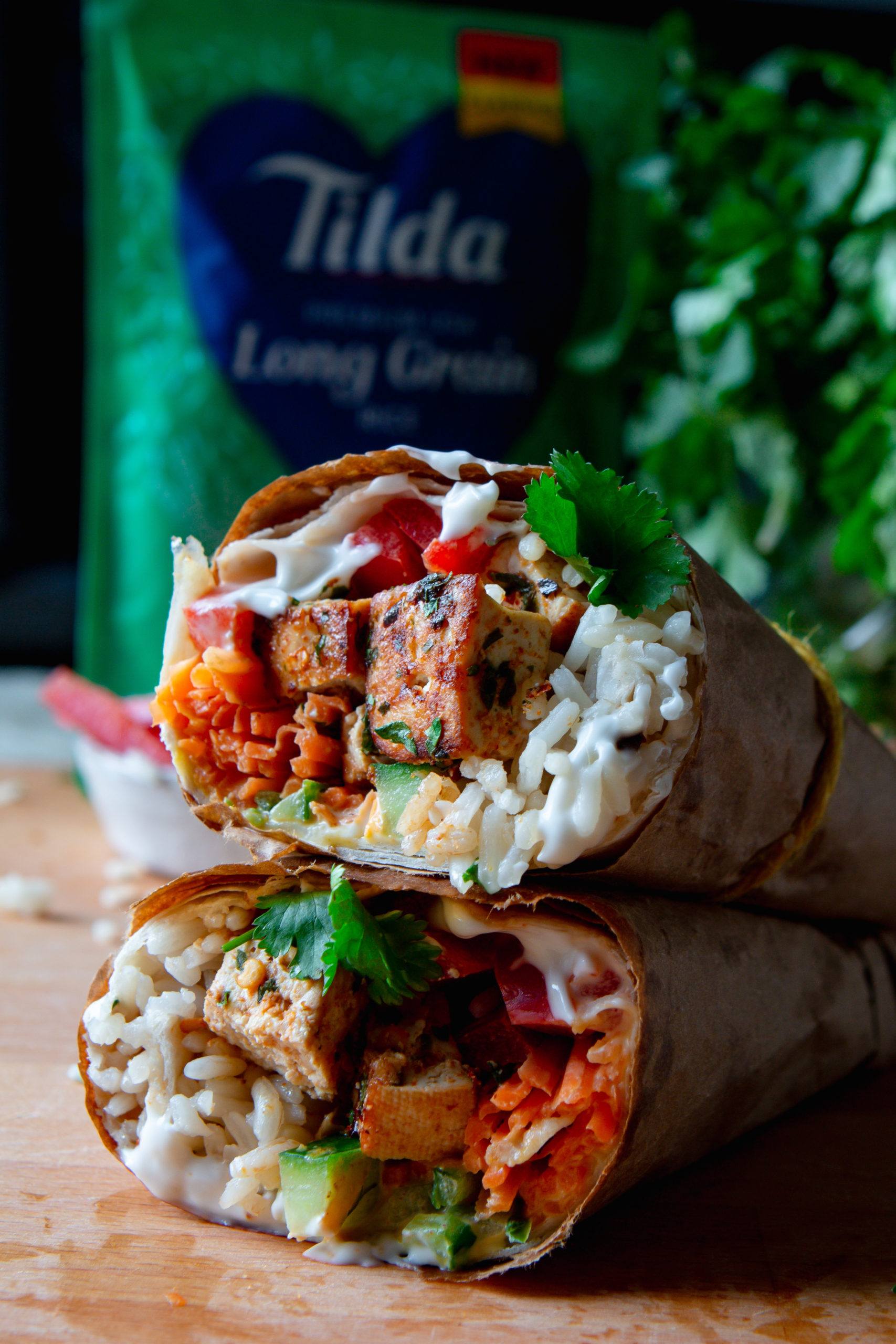 Tilda Crispy tofu burrito vegan