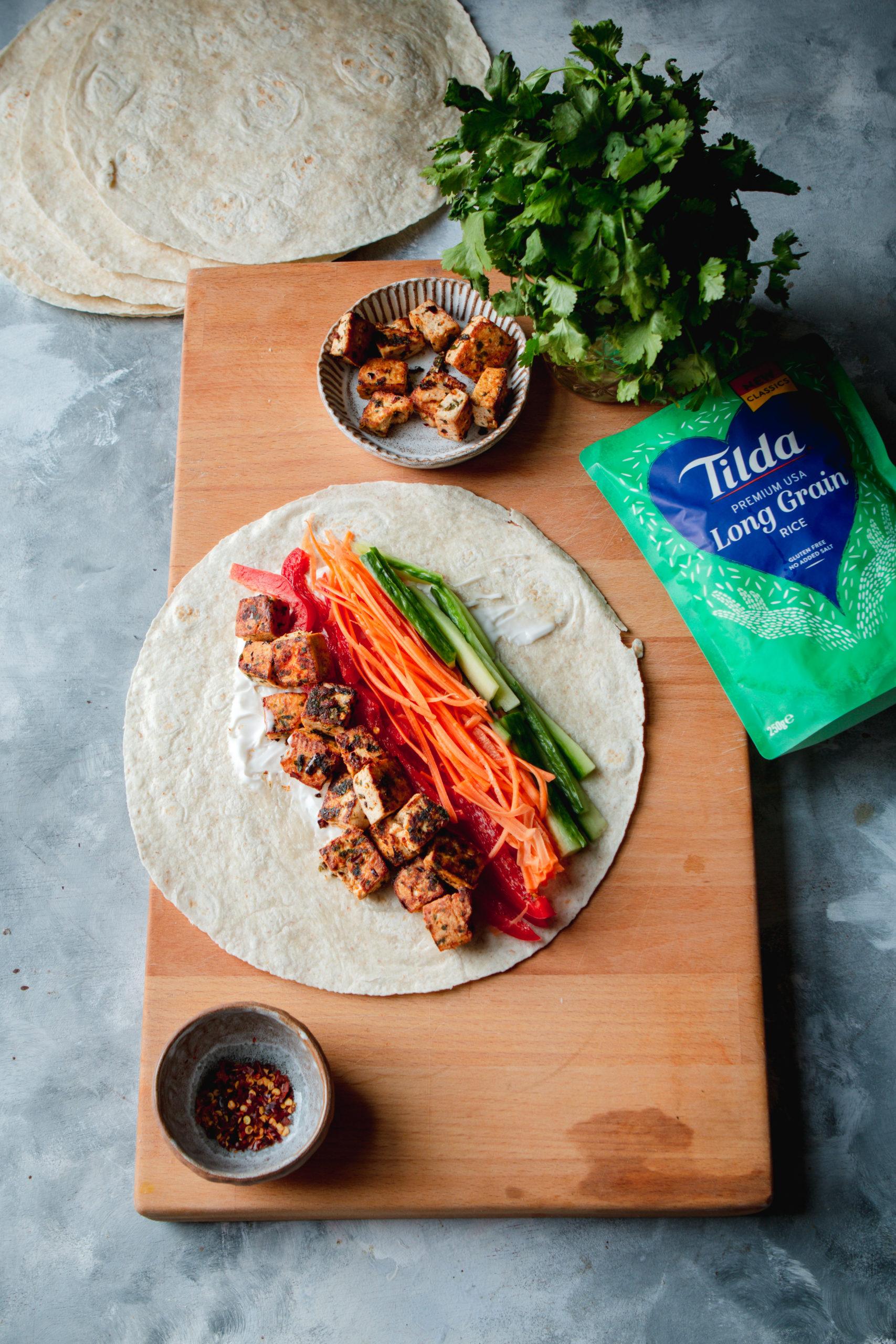 Tilda Crispy tofu burrito vegan