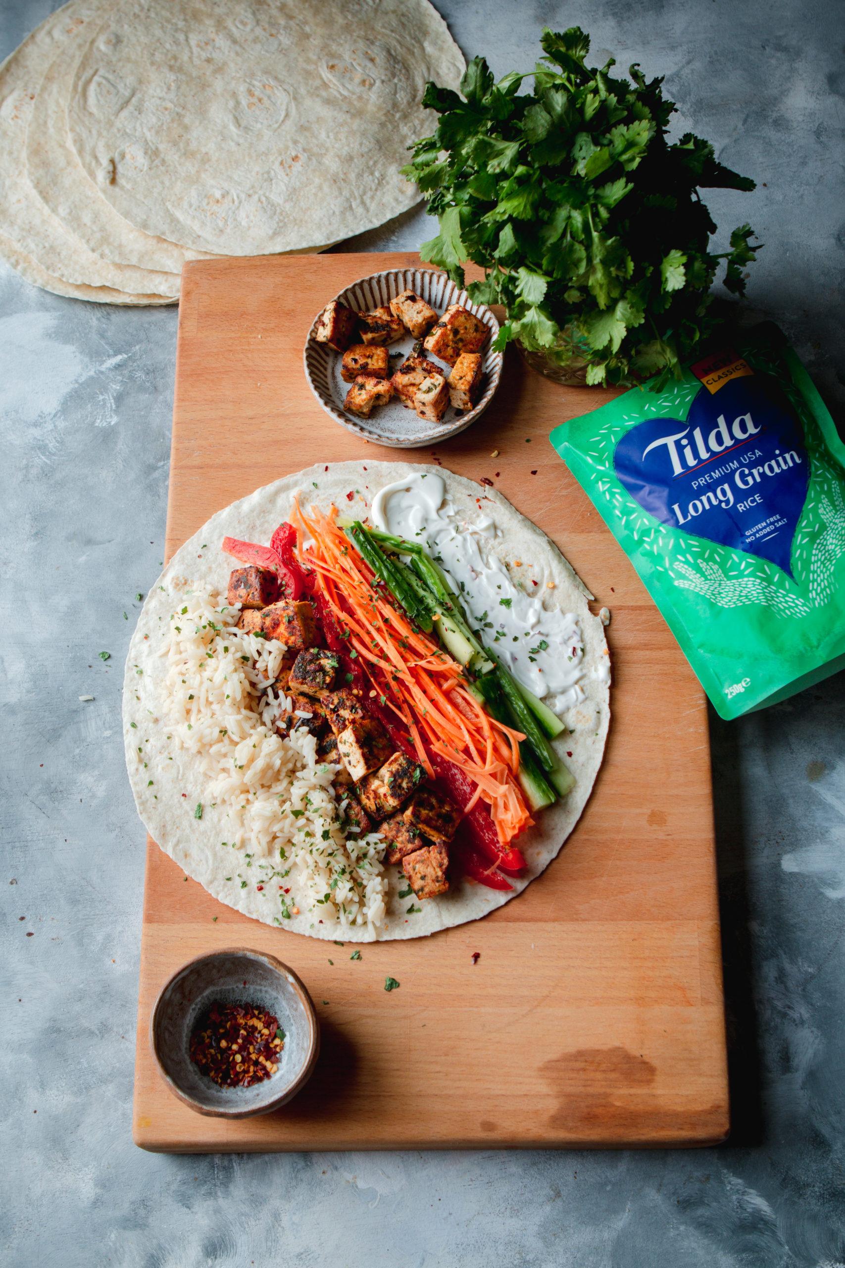 Tilda Crispy tofu burrito vegan