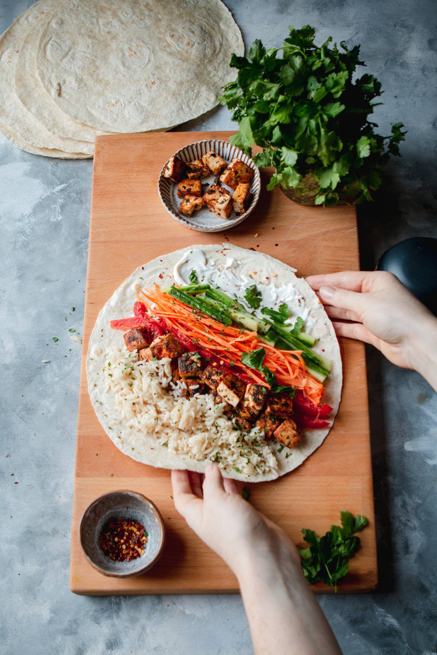 Tilda Crispy tofu burrito vegan