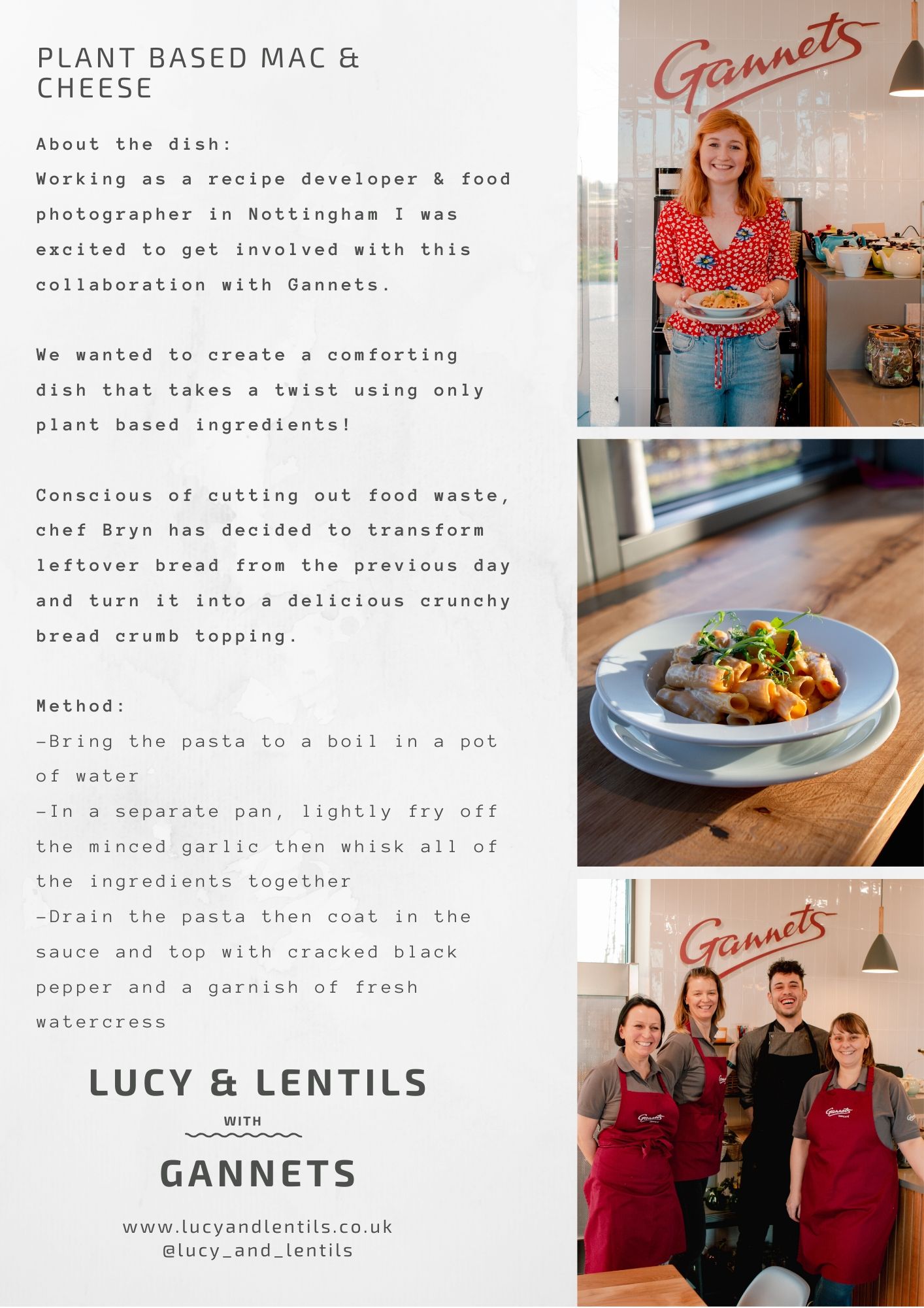 Gannets cafe lucy and lentils