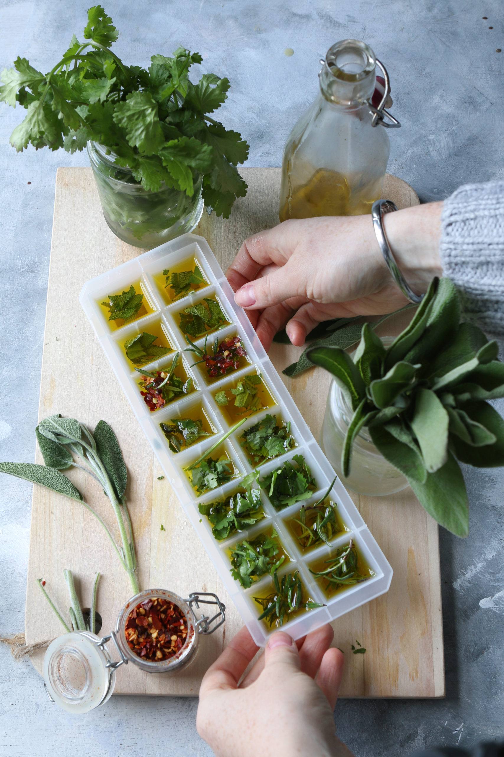 freezing herbs to preserve them