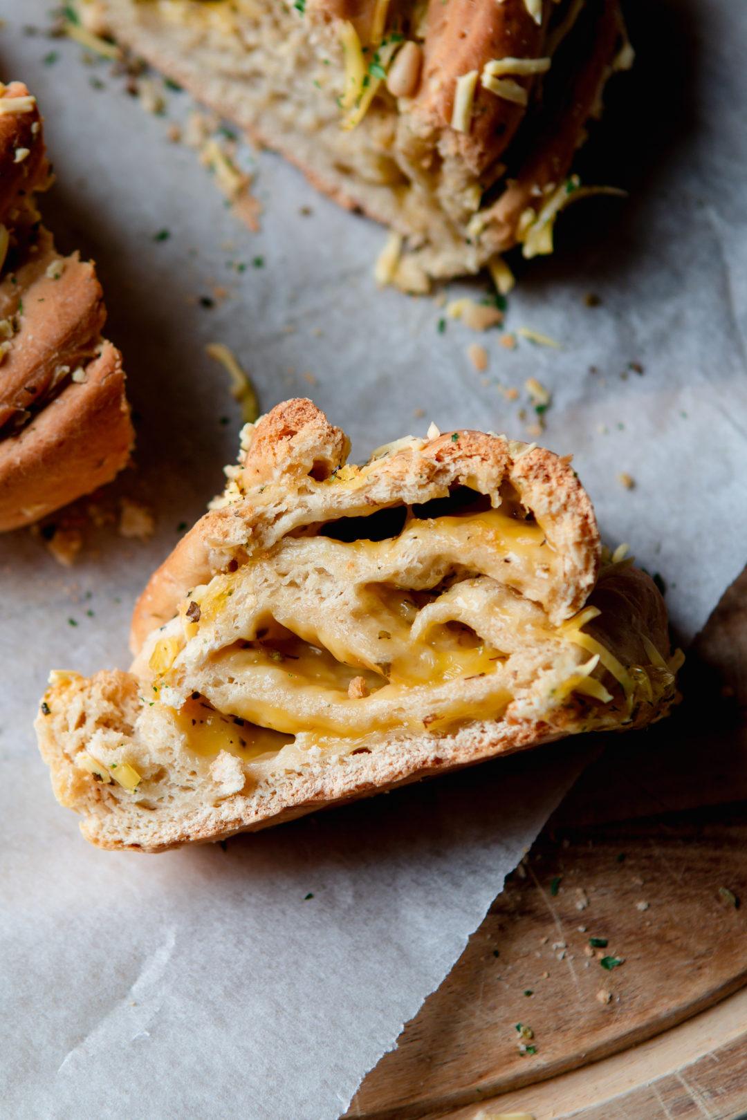 Cheese & Garlic Twist Bread - Lucy & Lentils