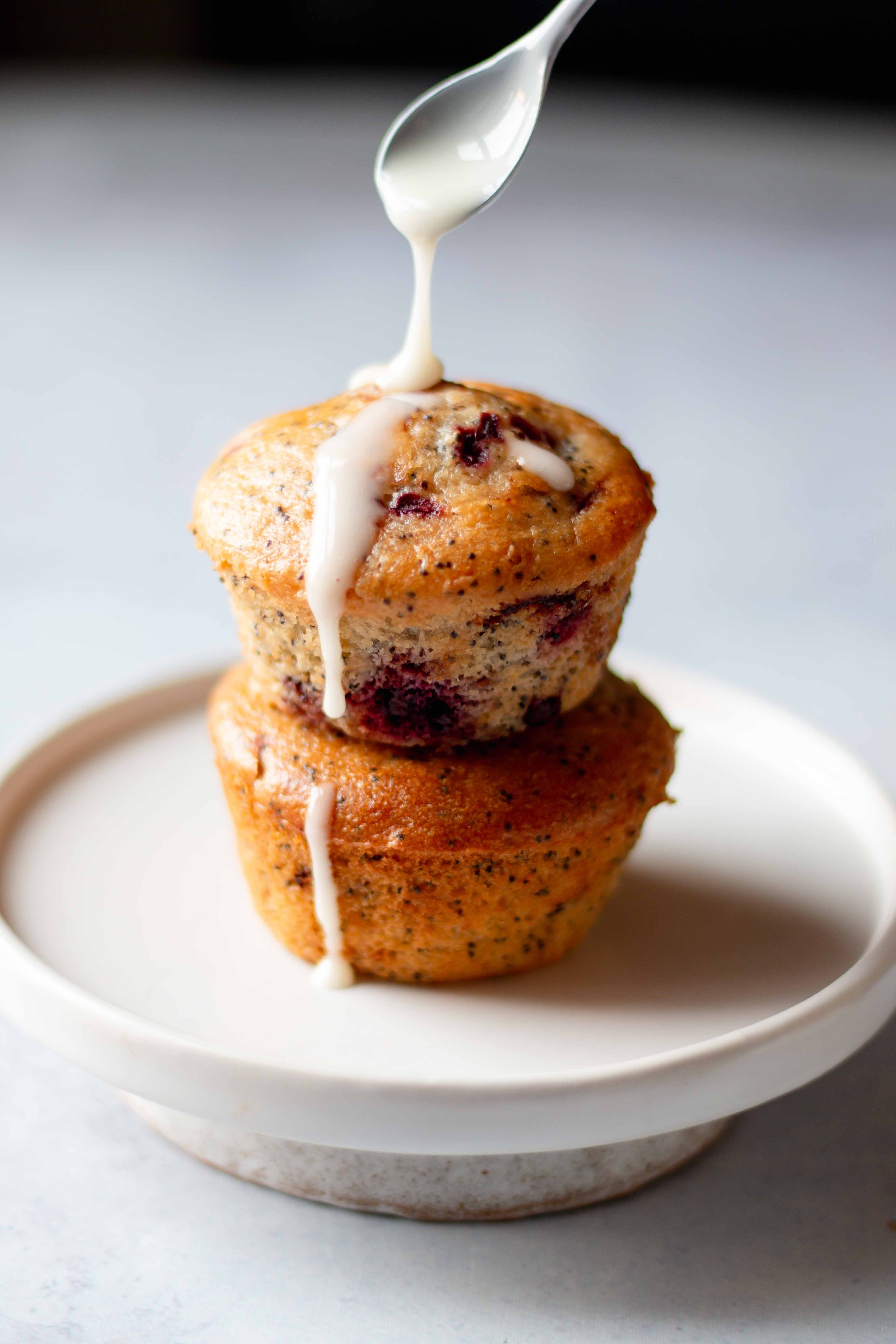 lemon blueberry poppy seed muffins vegan recipe
