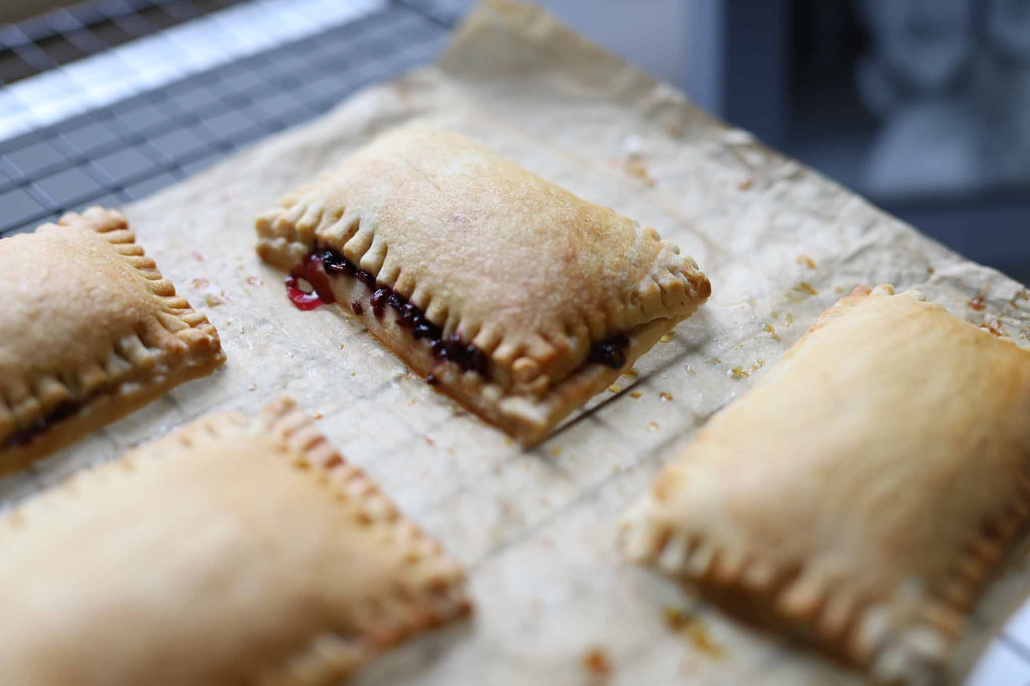 vegan pop tart with blackberry jam vegan