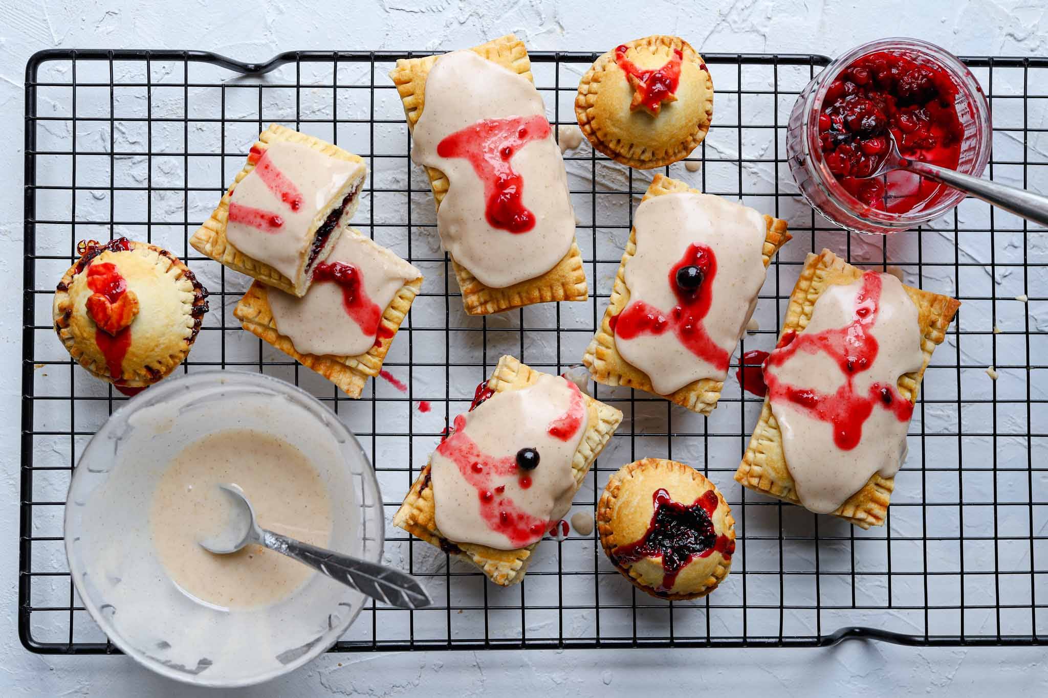 homemade vegan pop tarts with blackberry filling