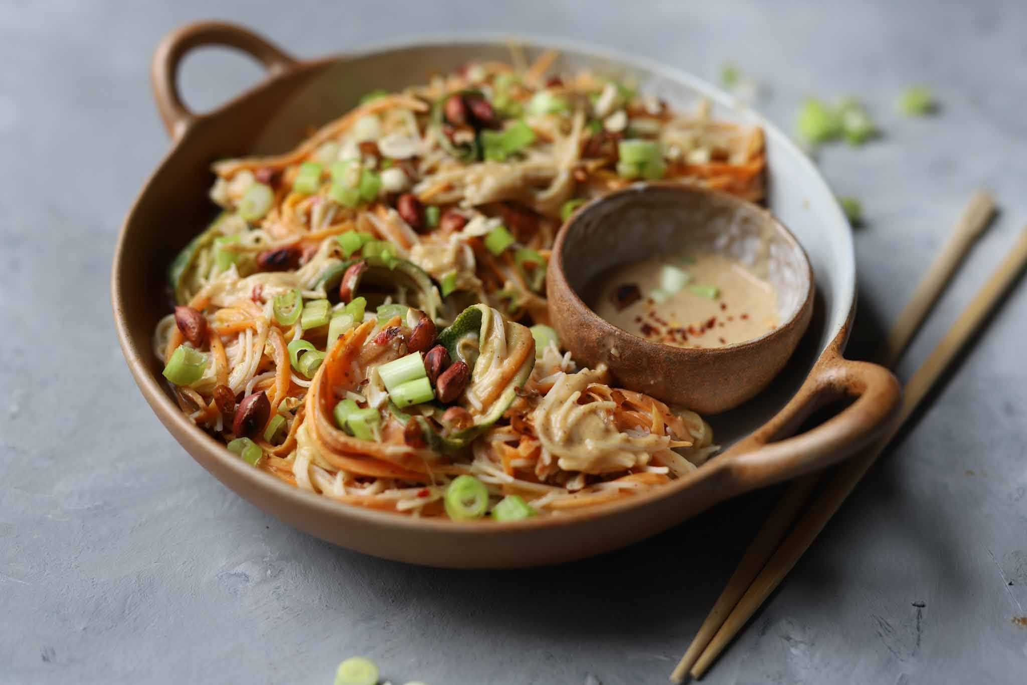 10 minute vegetable noodle peanut recipe vegan lucy and lentils