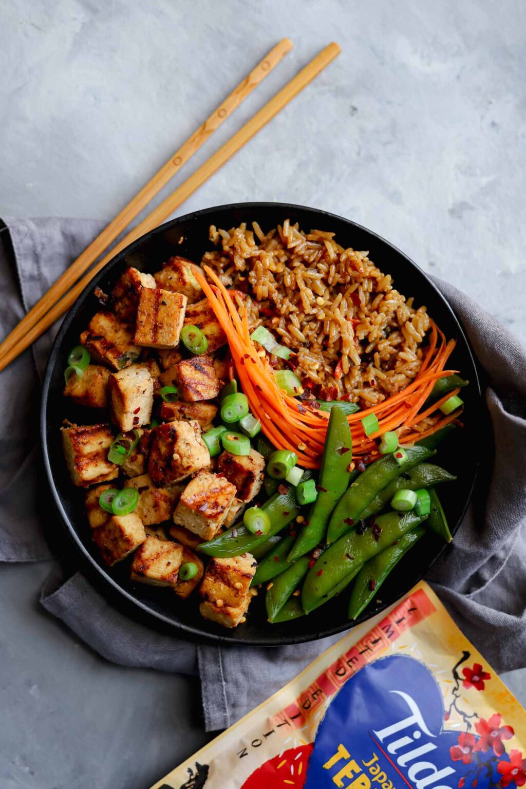 Tilda Teriyaki Tofu & Rice Bowl - Lucy & Lentils