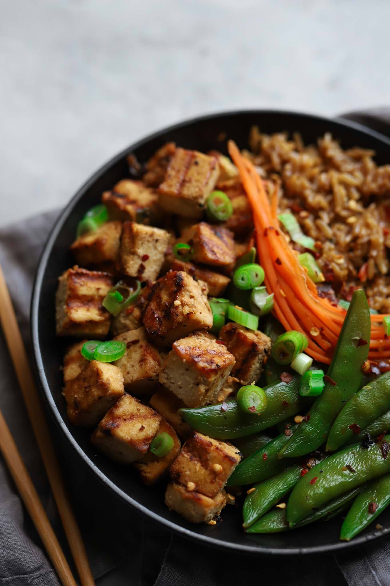 Tilda Teriyaki Tofu & Rice Bowl - Lucy & Lentils