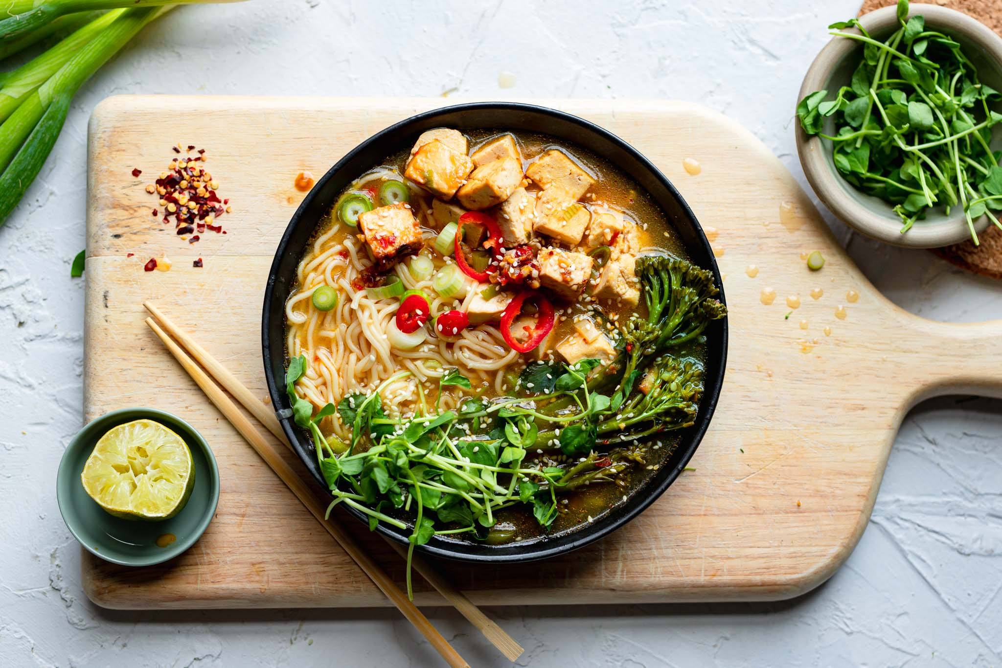 Tofu easy vegan ramen recipe