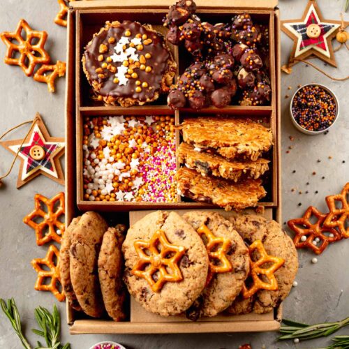 home made christmas biscuit box