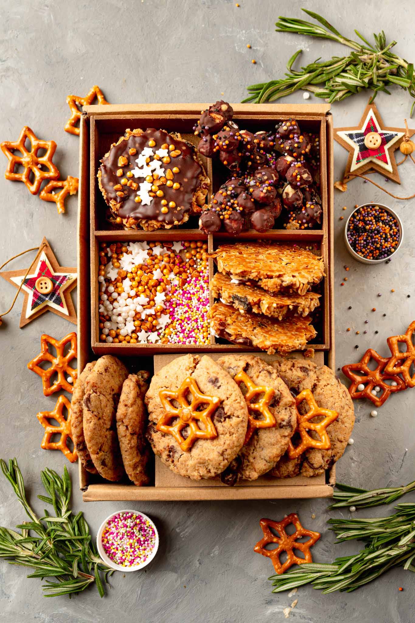 home made christmas biscuit box