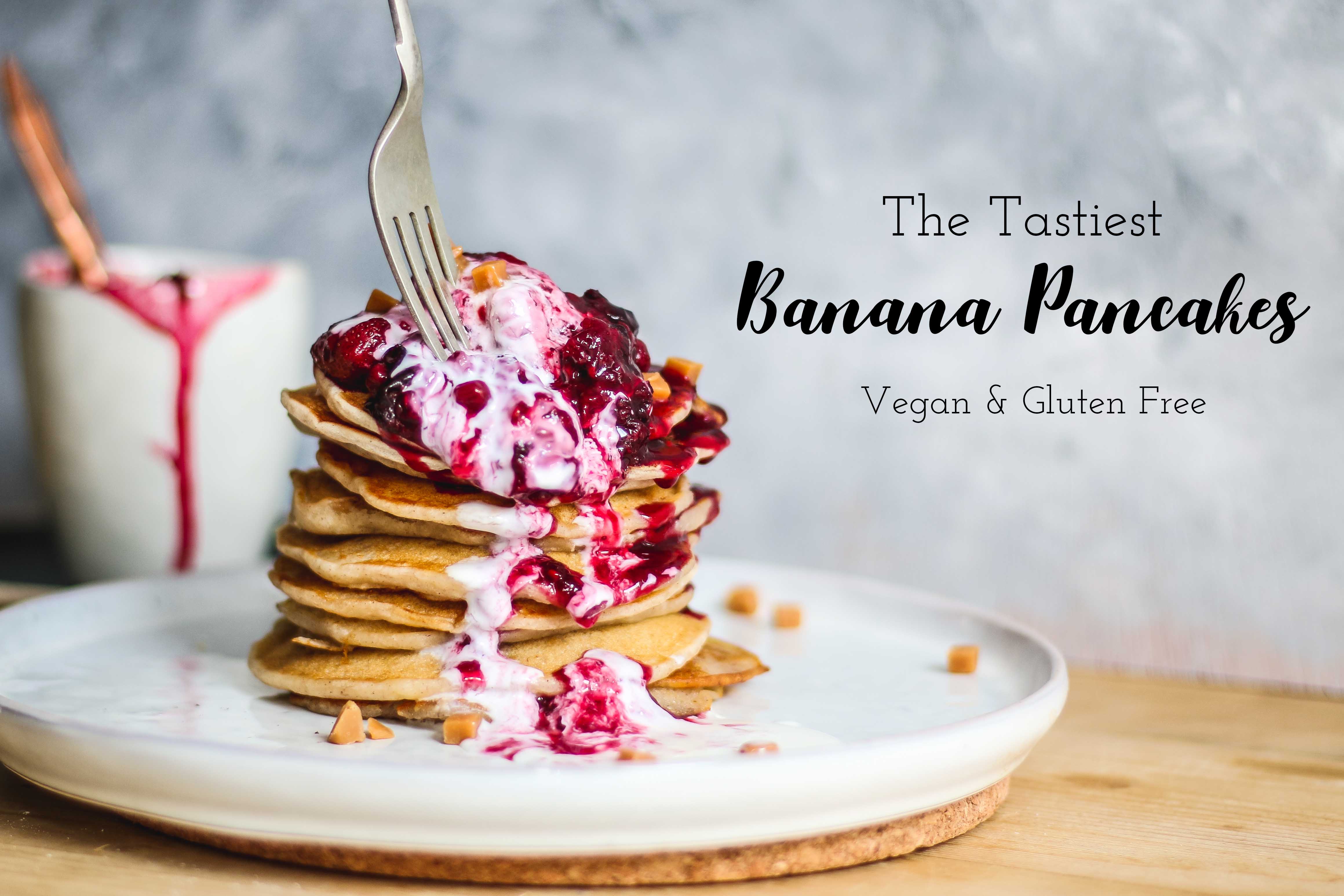 banana panckaes vegan recipe