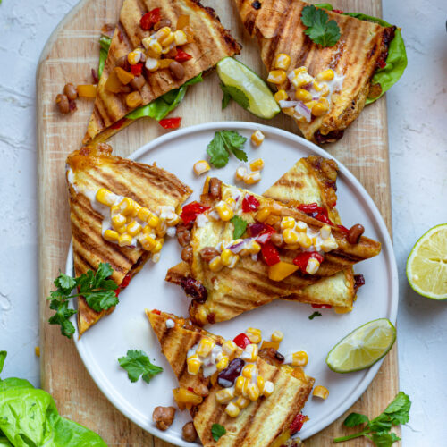 Cheese & Bean Quesadillas vegan recipe