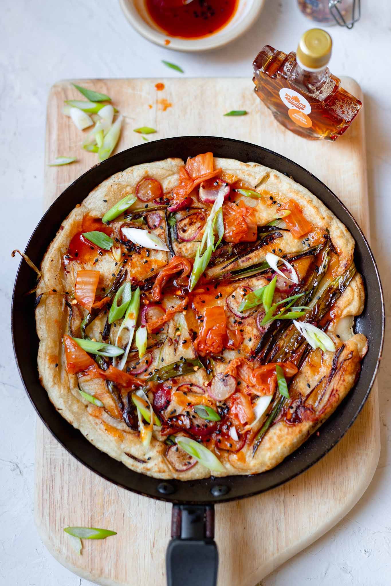 korean inspired vegan pancake