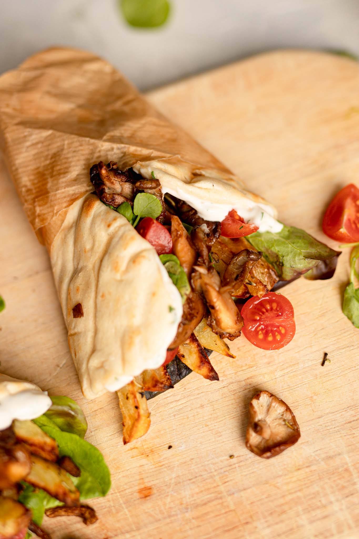 vegan mushroom gyros