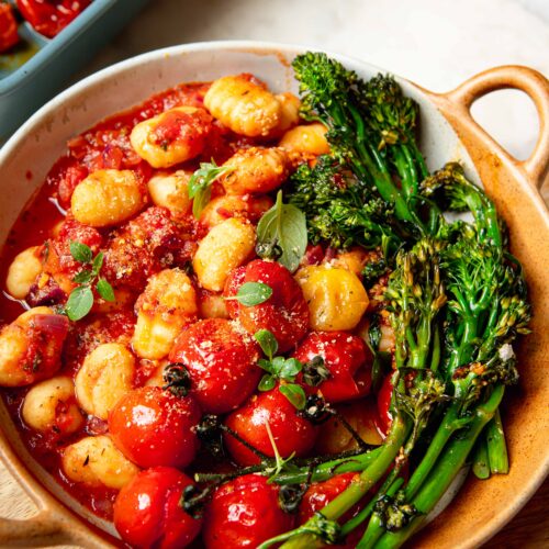 gnocchi with slow roasted tomatoes & chilli