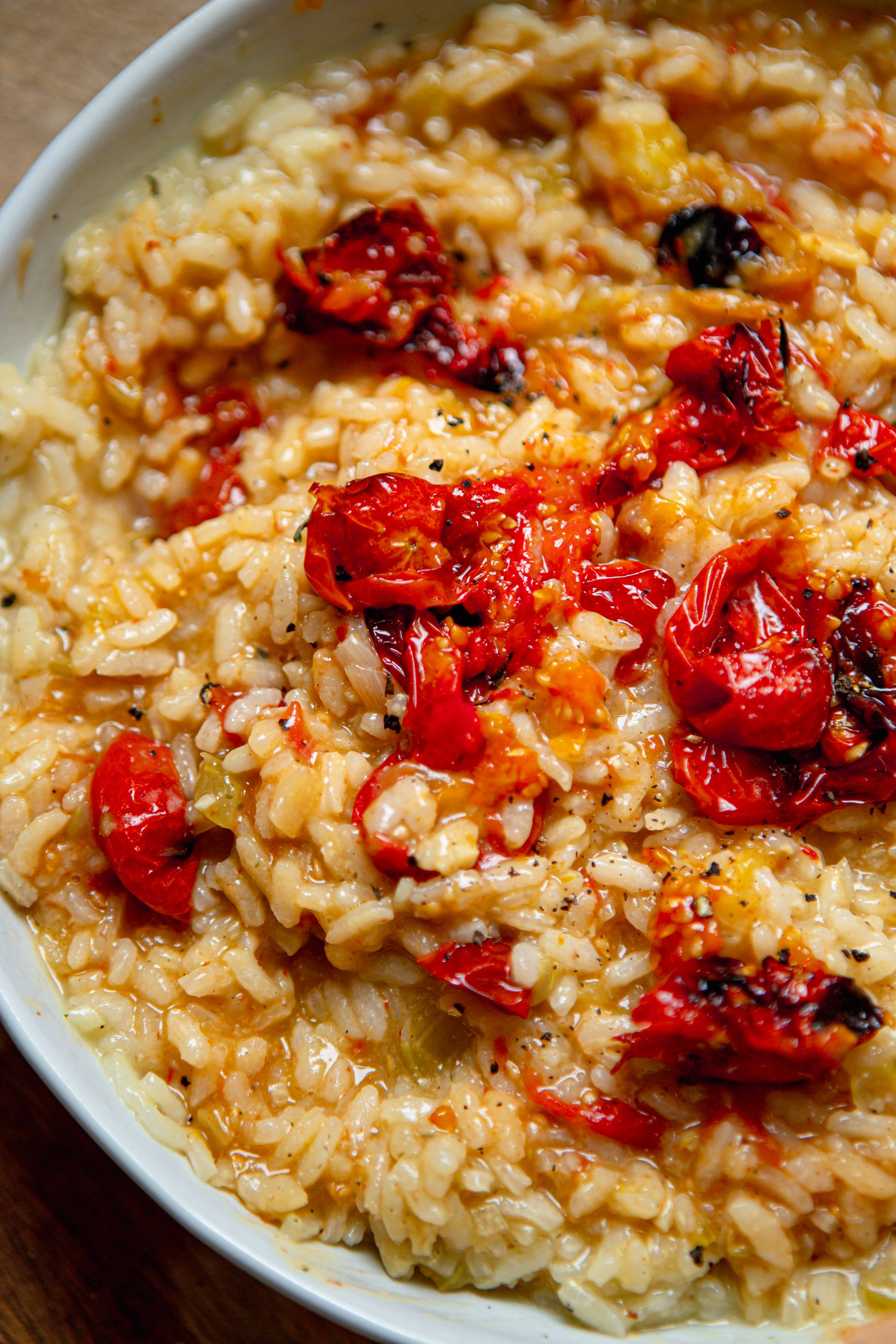 Tomato And Garlic Vegan Risotto Lucy Lentils