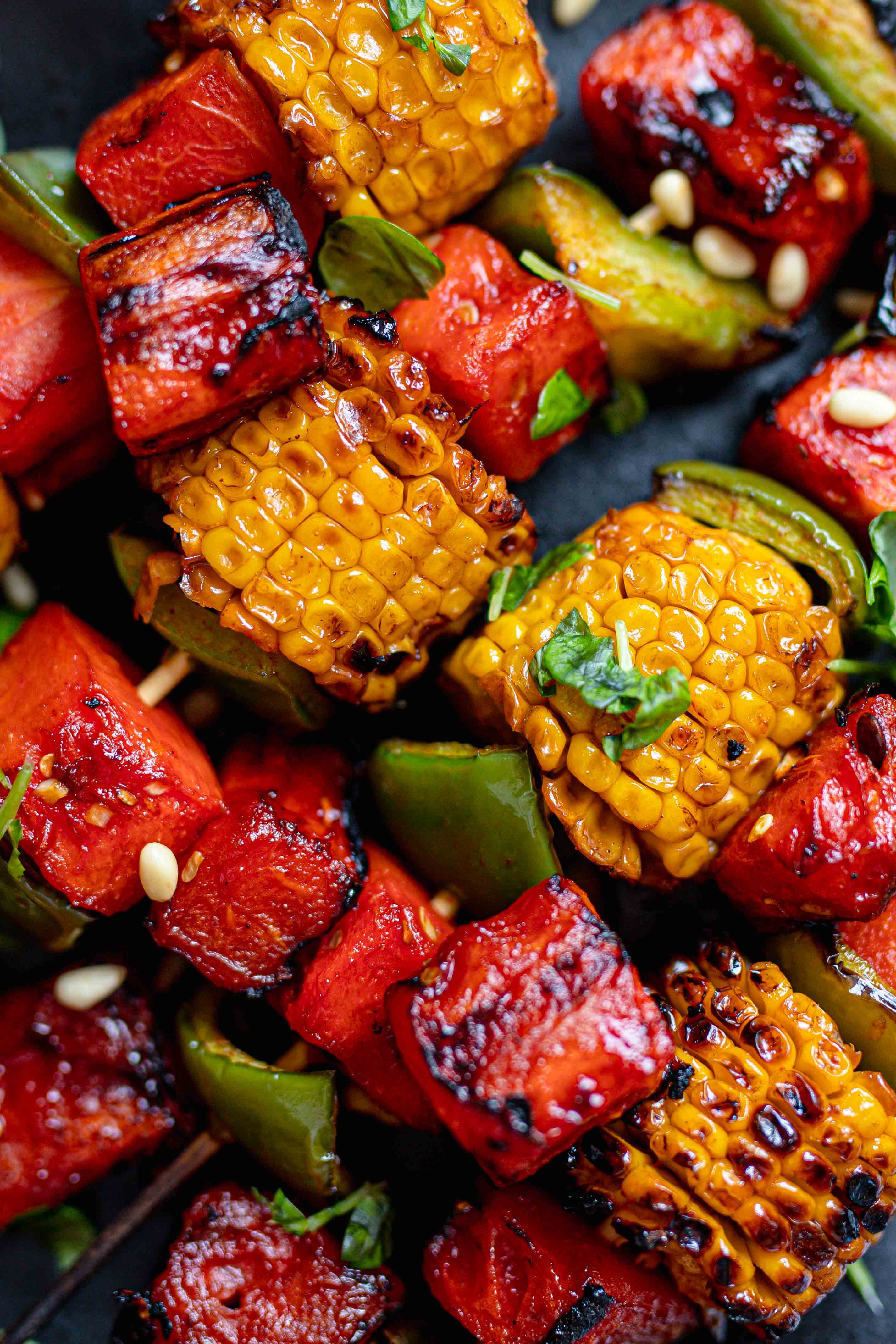 grilled bbq watermelon skewers