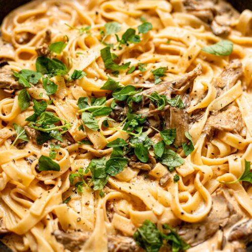 creamy vegan tagliatelle