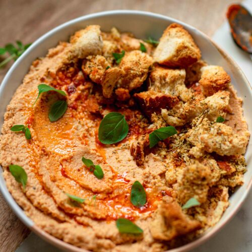 roasted cauliflower garlic dip vegan