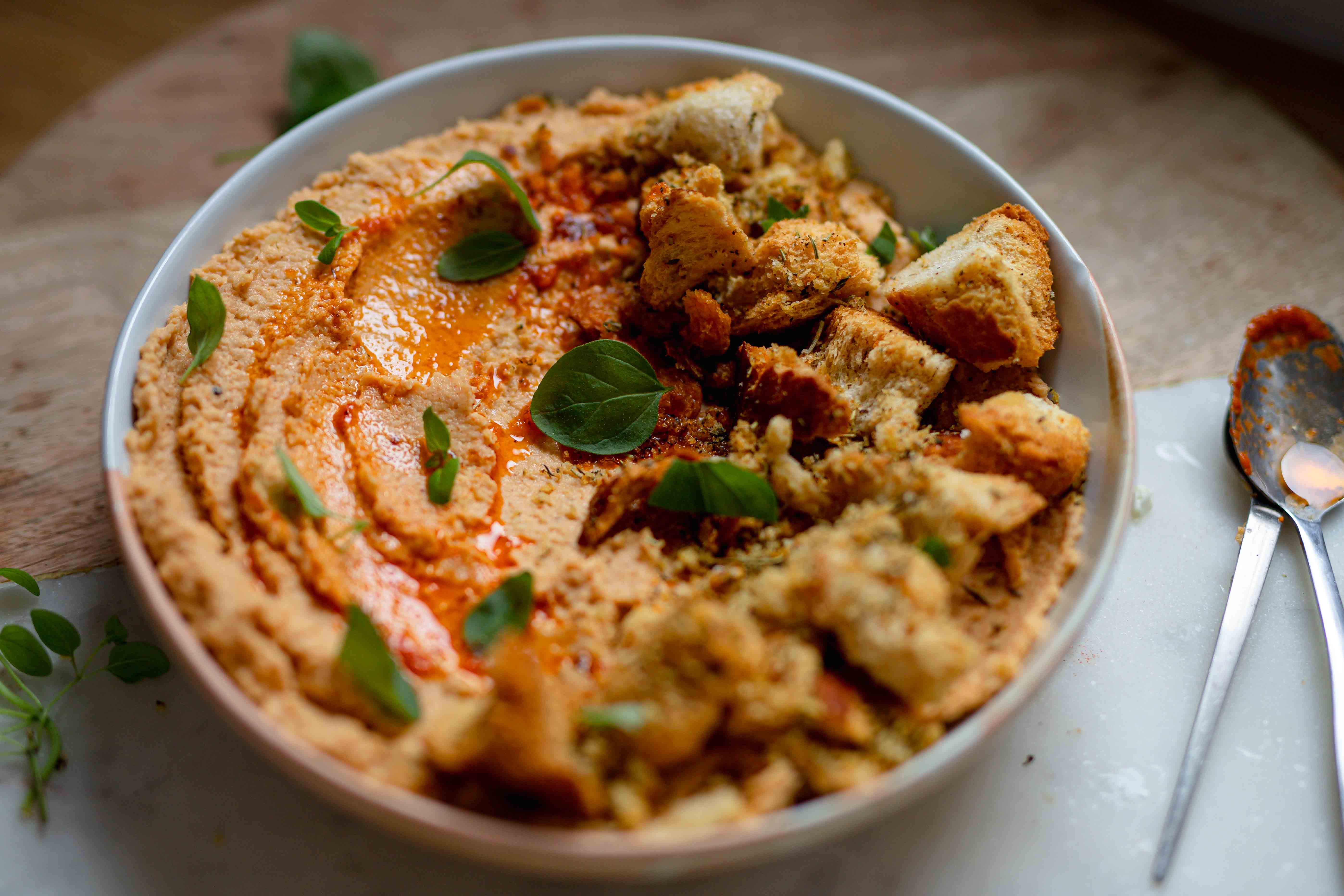 roasted cauliflower and garlic dip