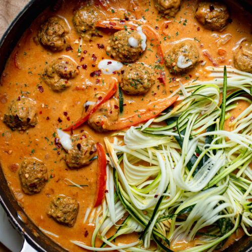coconut curry with vegan meatballs