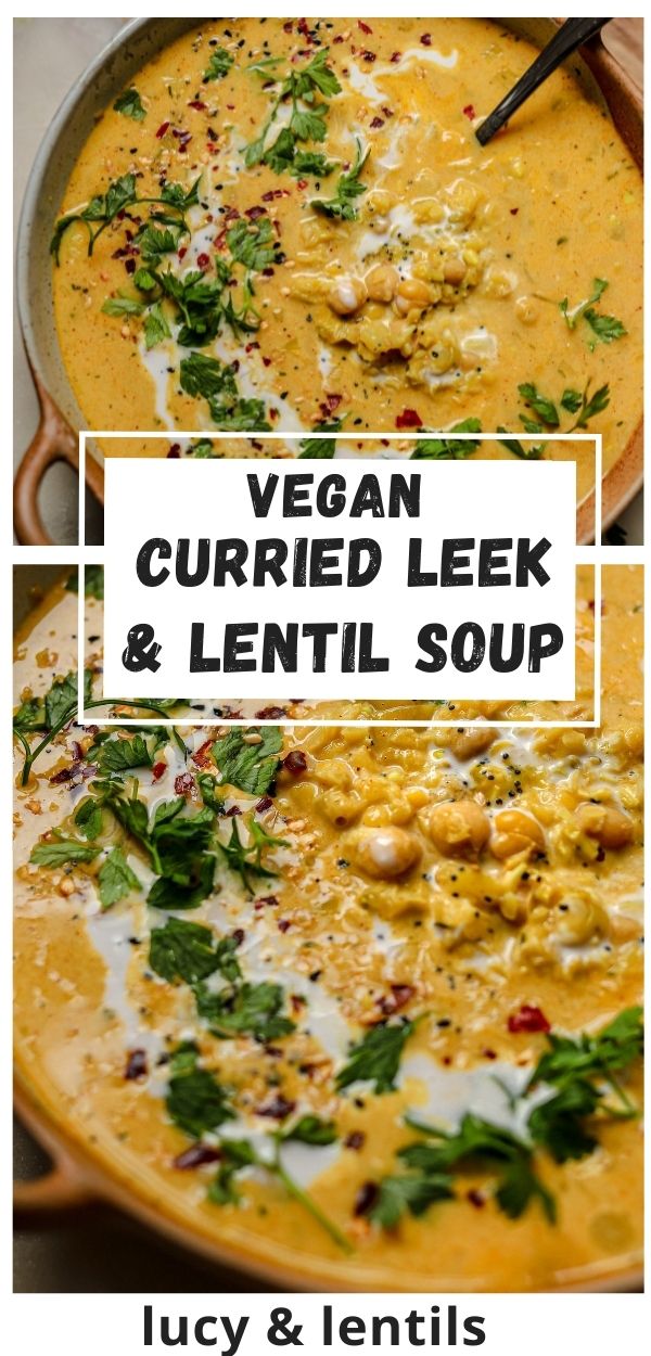 curried leek and lentil soup