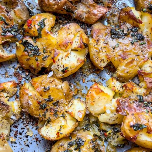 Smashed Potatoes with dip