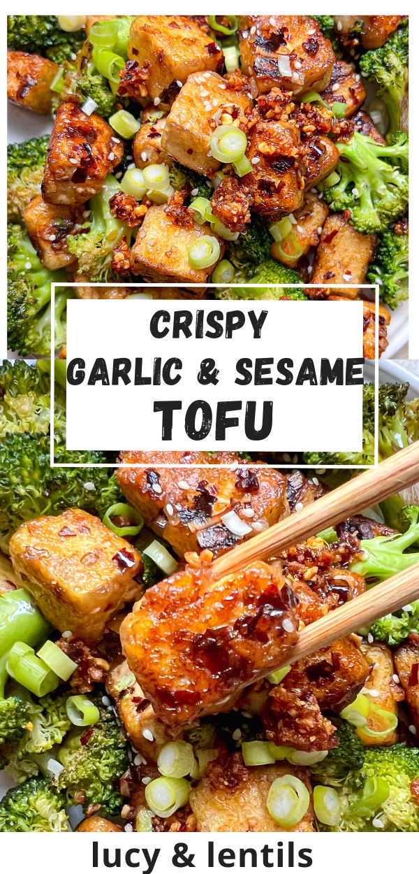crispy garlic and sesame tofu recipe