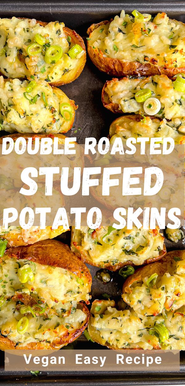 double roasted potato skins vegan