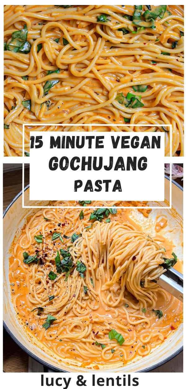 vegan gochujang pasta recipe