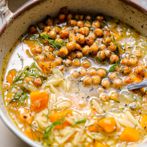 lemon chickpea orzo soup