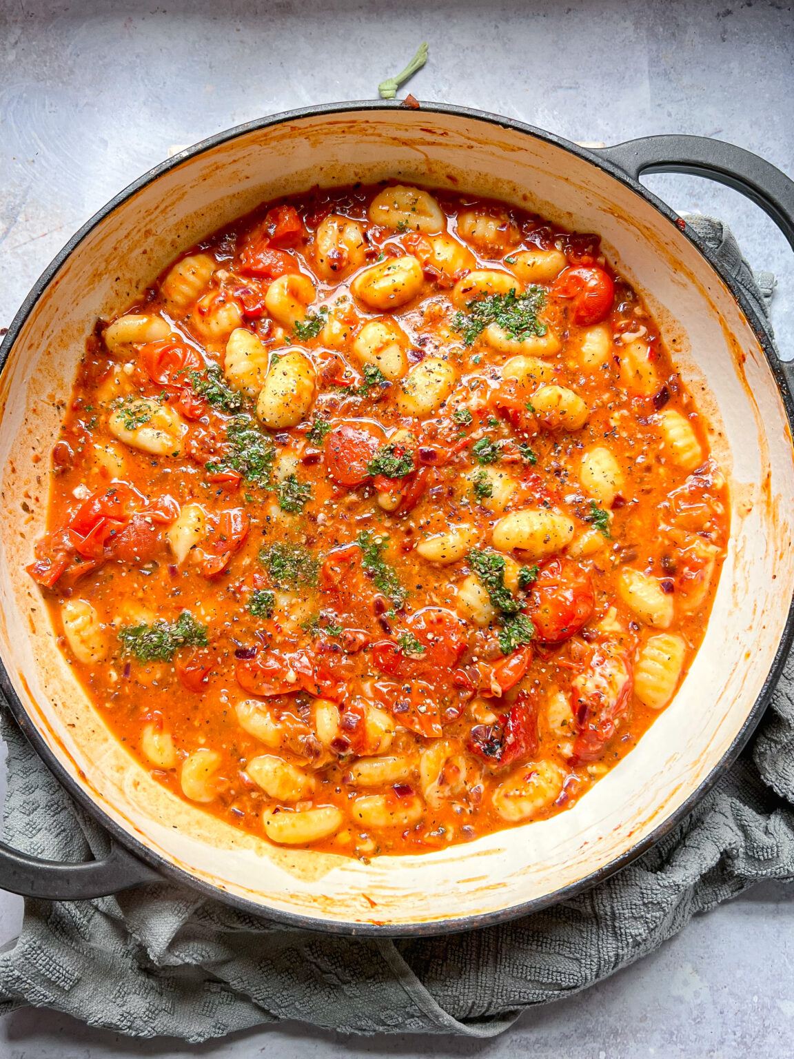 Harissa Tomato Gnocchi - Lucy & Lentils