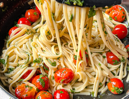 5 ingredients garlic spaghetti vegan recipe