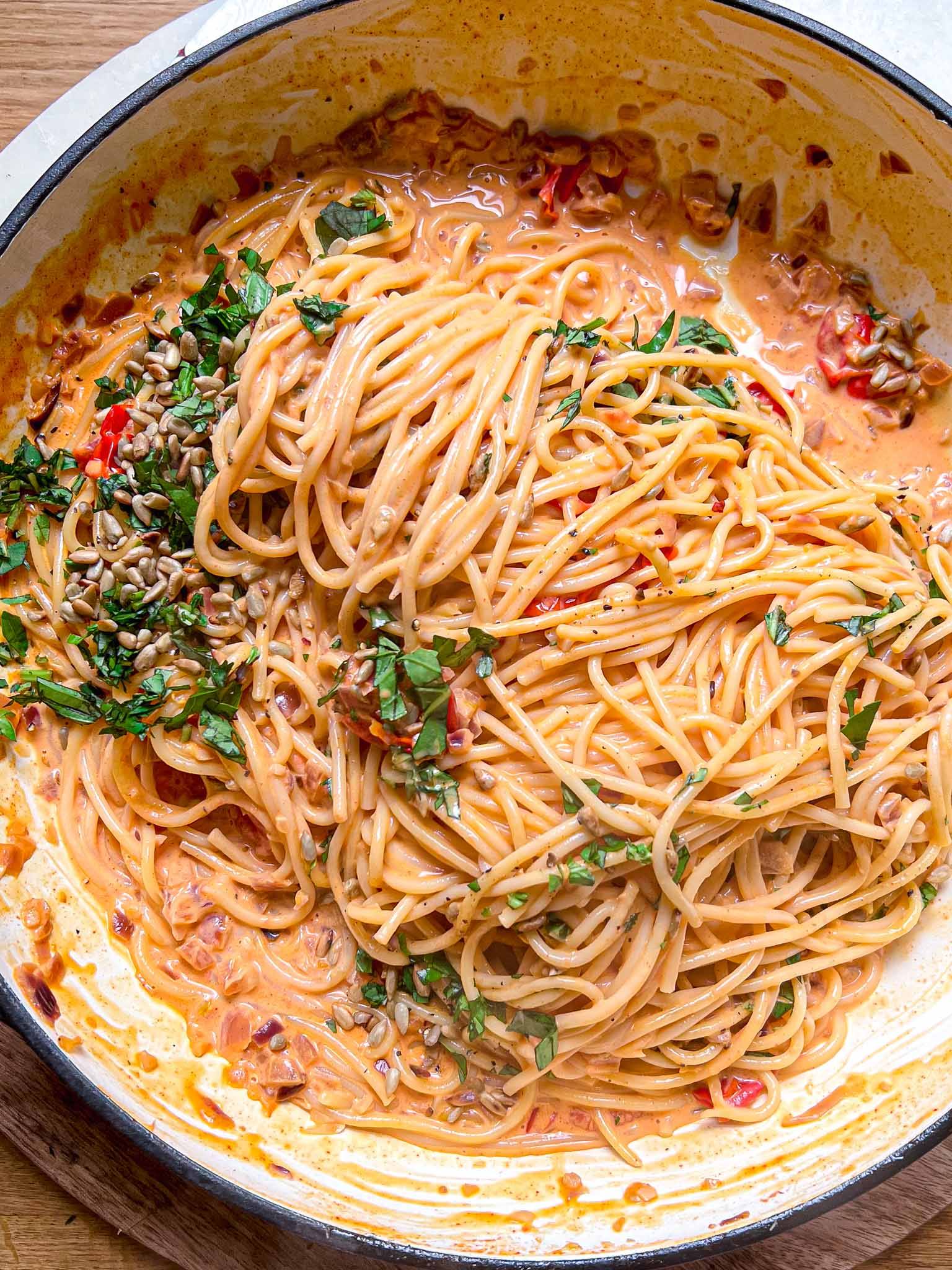 Ultimate gochujang pasta vegan recipe