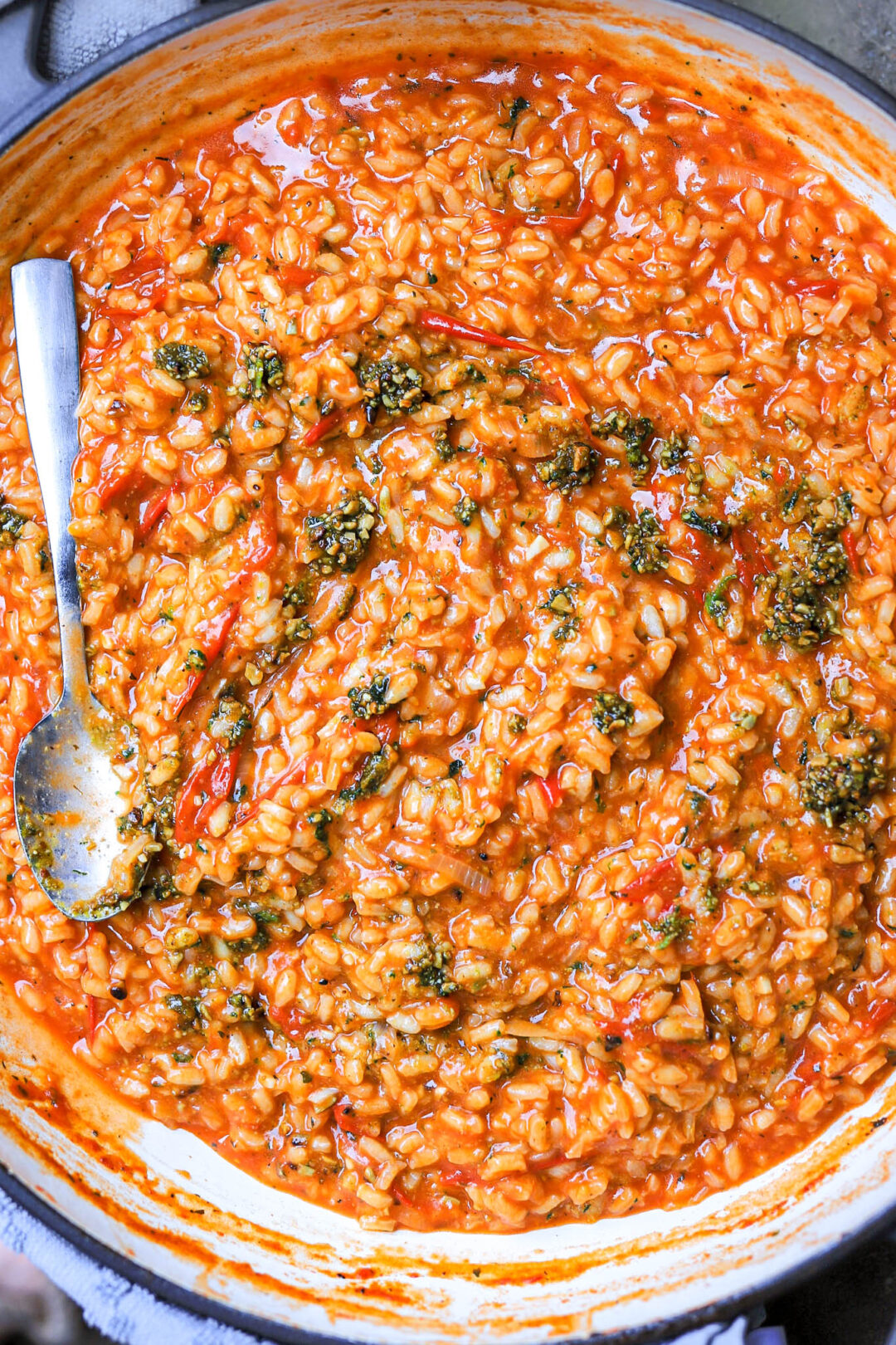 vegan tomato and pesto risotto recipe