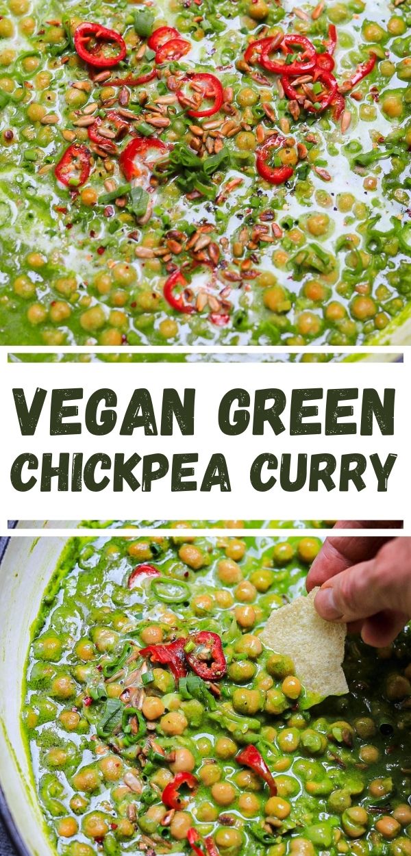 vegan green chickpea curry recipe