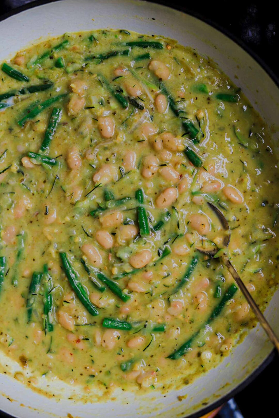 thai green curried beans vegan recipe