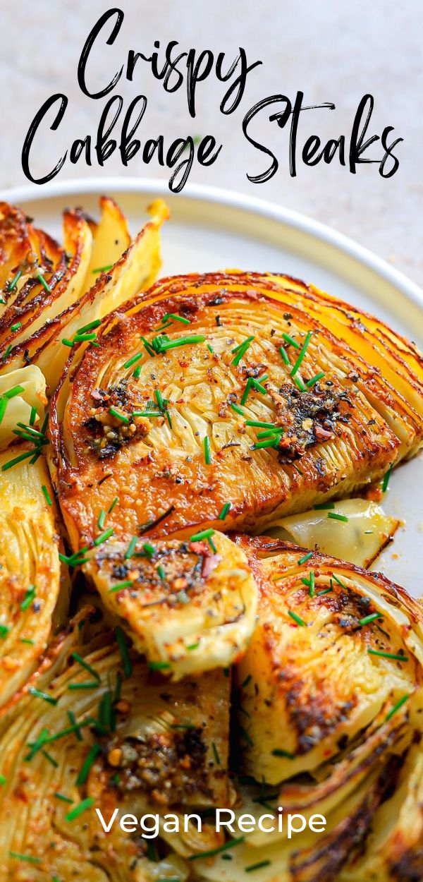 Crispy Cabbage Steaks Vegan Easy Recipe
